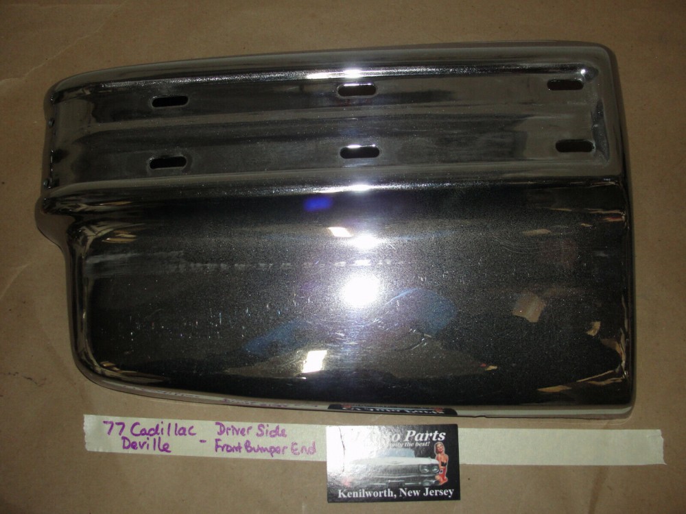 OEM 1977 1978 1979 Cadillac Deville Fleetwood LEFT DRIVER SIDE FRONT BUMPER END CORNER #1616190 - Image 2