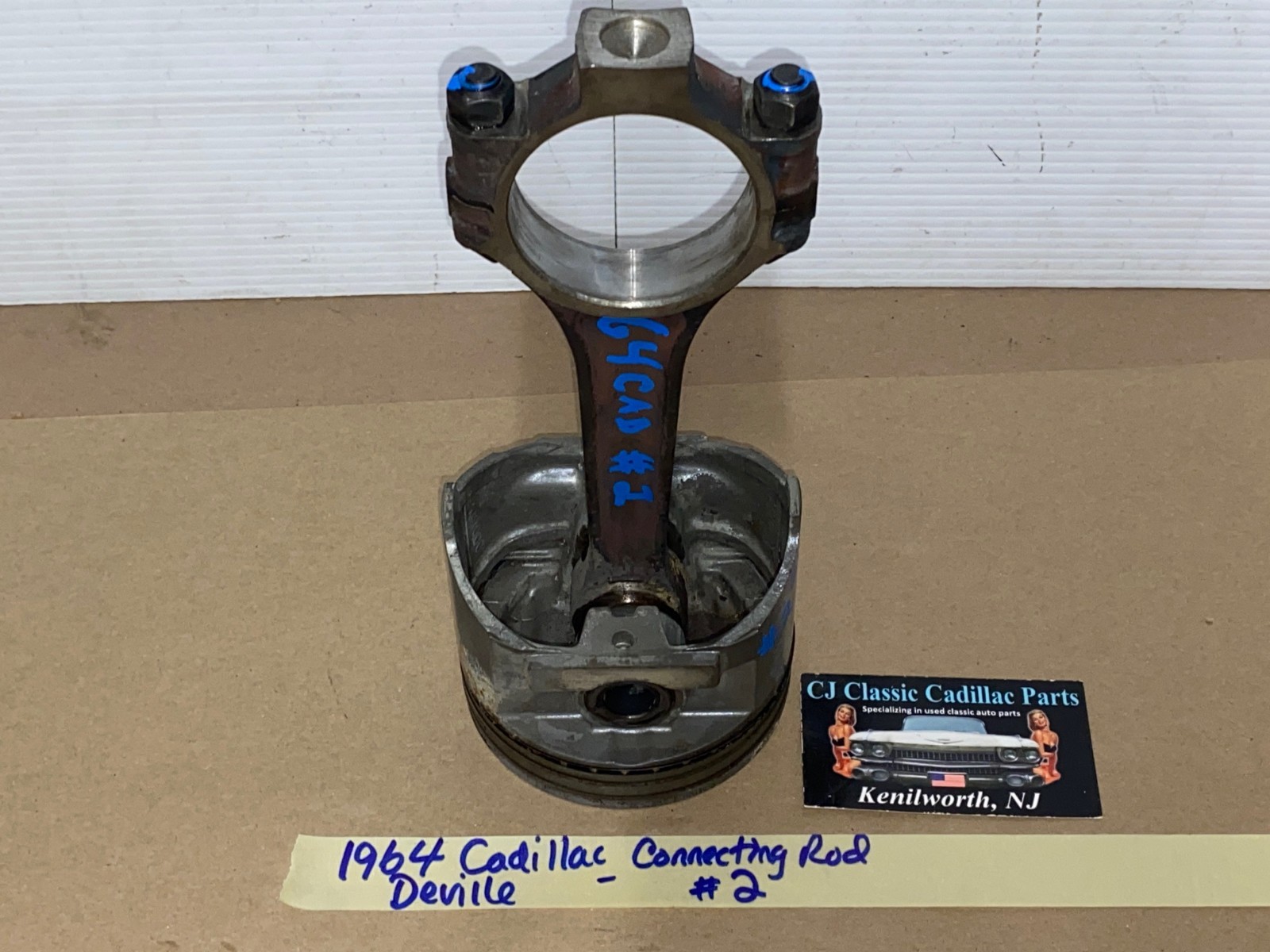 OEM 1964 1965 1966 1967 Cadillac Deville Fleetwood Eldorado Calais 429 ENGINE CONNECTING ROD & PISTON #2 - Image 2