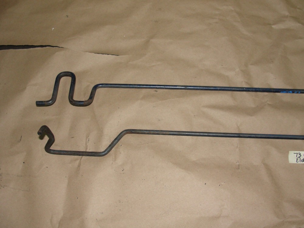 OEM 1973 1974 1975 1976 Cadillac Eldorado Convertible TRUNK LID HINGE SUPPORT TENSION TORSION RODS #9623169 RH, #9623170 LH - Image 2