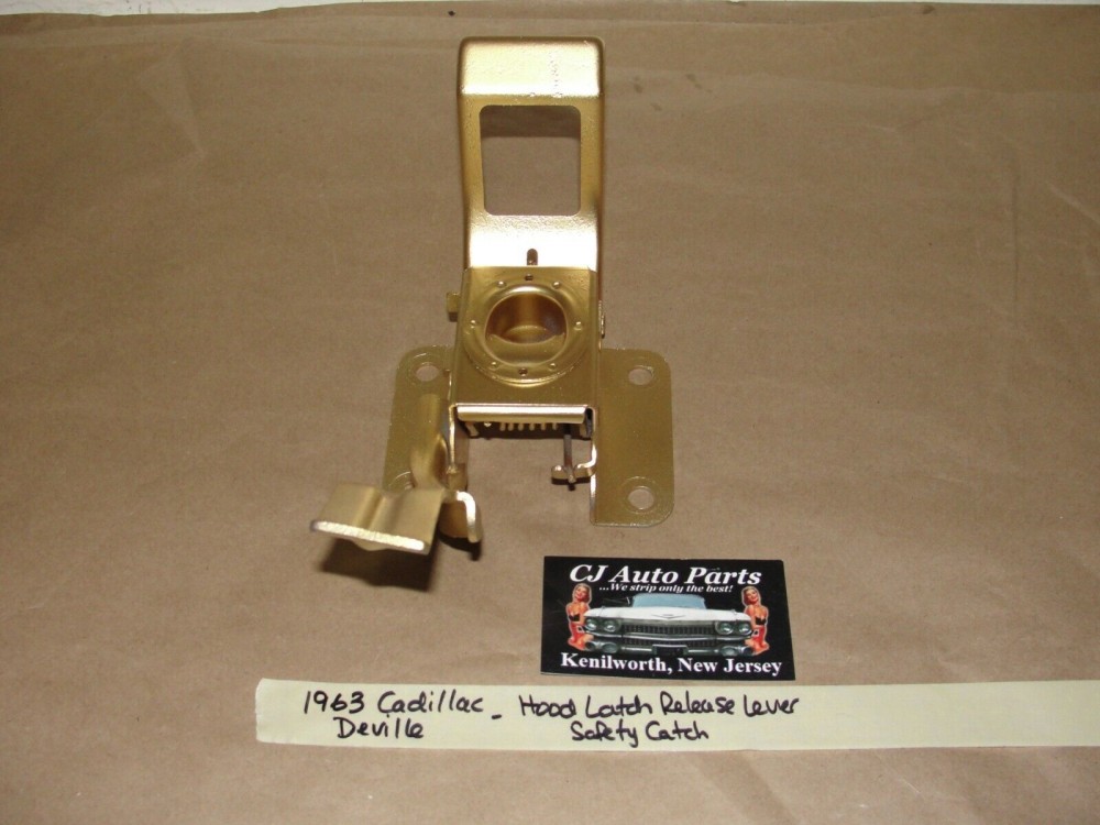 OEM 1963 1964 Cadillac Deville Fleetwood Upper Hood Latch Safety Catch Release Lever - Image 2