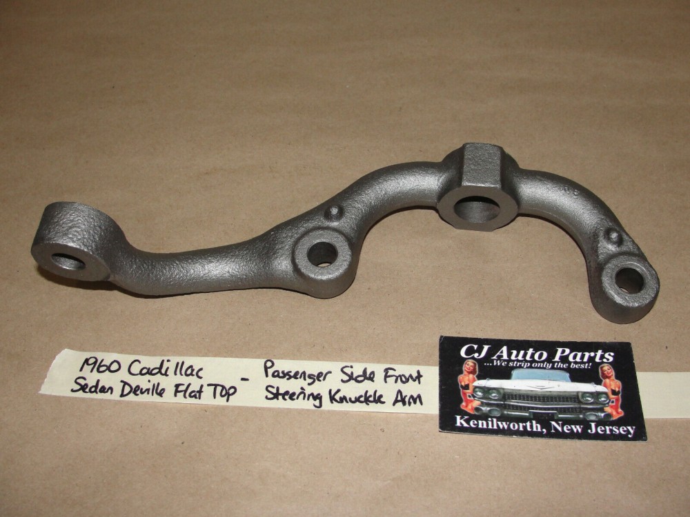 OEM 1957 1958 1959 1960 Cadillac Deville Fleetwood Eldorado Flat Top RIGHT FRONT STEERING KNUCKLE SPINDLE ARM - Image 2