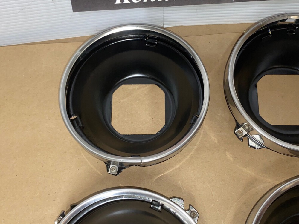OEM 1969 1970 1971 1972 1973 1974 Cadillac Deville Eldorado Fleetwood Calais LEFT & RIGHT INNER & OUTER HEADLIGHT BUCKETS WITH TRIM RINGS #5963839/#5963840/#5963838 - Image 2