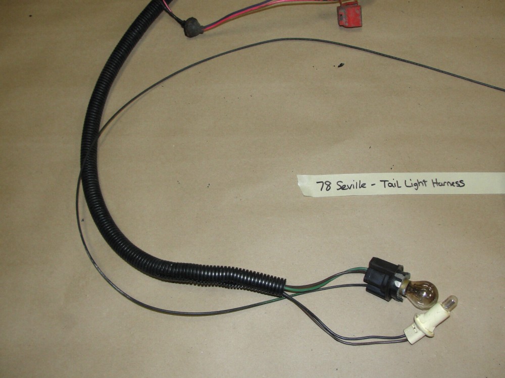 OEM 1976 1977 1978 1979 Cadillac Seville TRUNK TAIL LIGHT BRAKE WIRE HARNESS PIGTAIL - Image 2