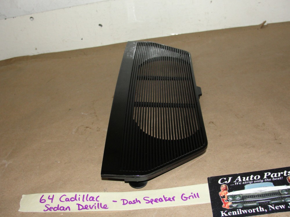 OEM 1963 1964 Cadillac Deville Eldorado Fleetwood DASH SPEAKER GRILL COVER TRIM BLACK #1479040 - Image 2