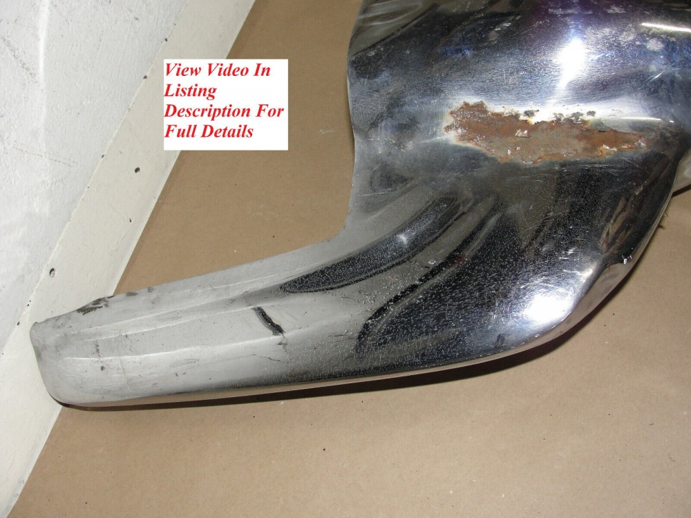 OEM 1958 Cadillac Deville Eldorado Fleetwood RIGHT PASSENGER SIDE FRONT BUMPER END UPPER #3511150 - Image 2