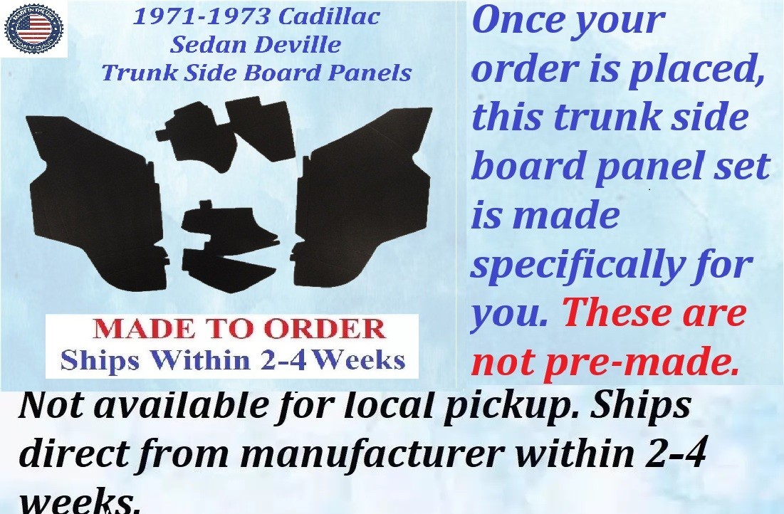 1971 1972 1973 Cadillac Sedan Deville Hardtop TRUNK SIDE BOARD PANELS #CAD-SDP-345 - Image 2