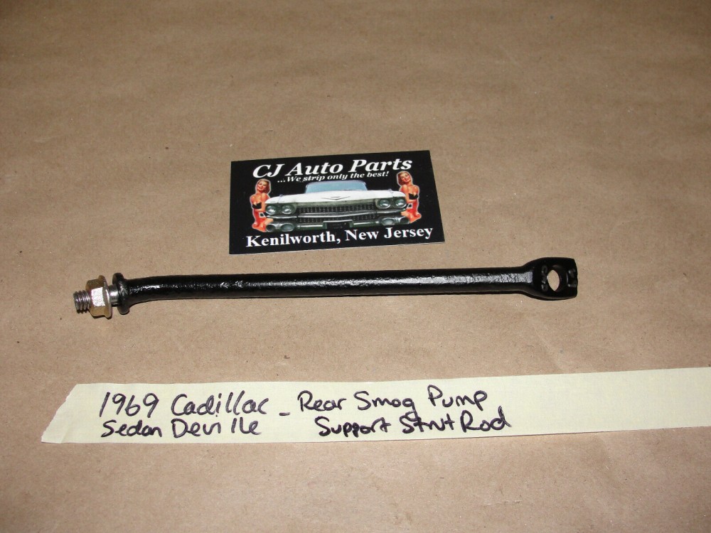 OEM 1968 1969 Cadillac Deville Fleetwood Eldorado Calais SECONDARY A.I.R. INJECTION SMOG PUMP BRACKET SUPPORT ROD - Image 12