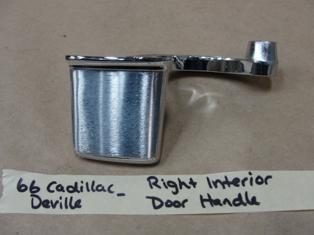 OEM 1966 Cadillac Fleetwood Calais Eldorado Deville RIGHT PASSENGER SIDE INTERIOR CHROME DOOR HANDLE #4537107 - Image 2