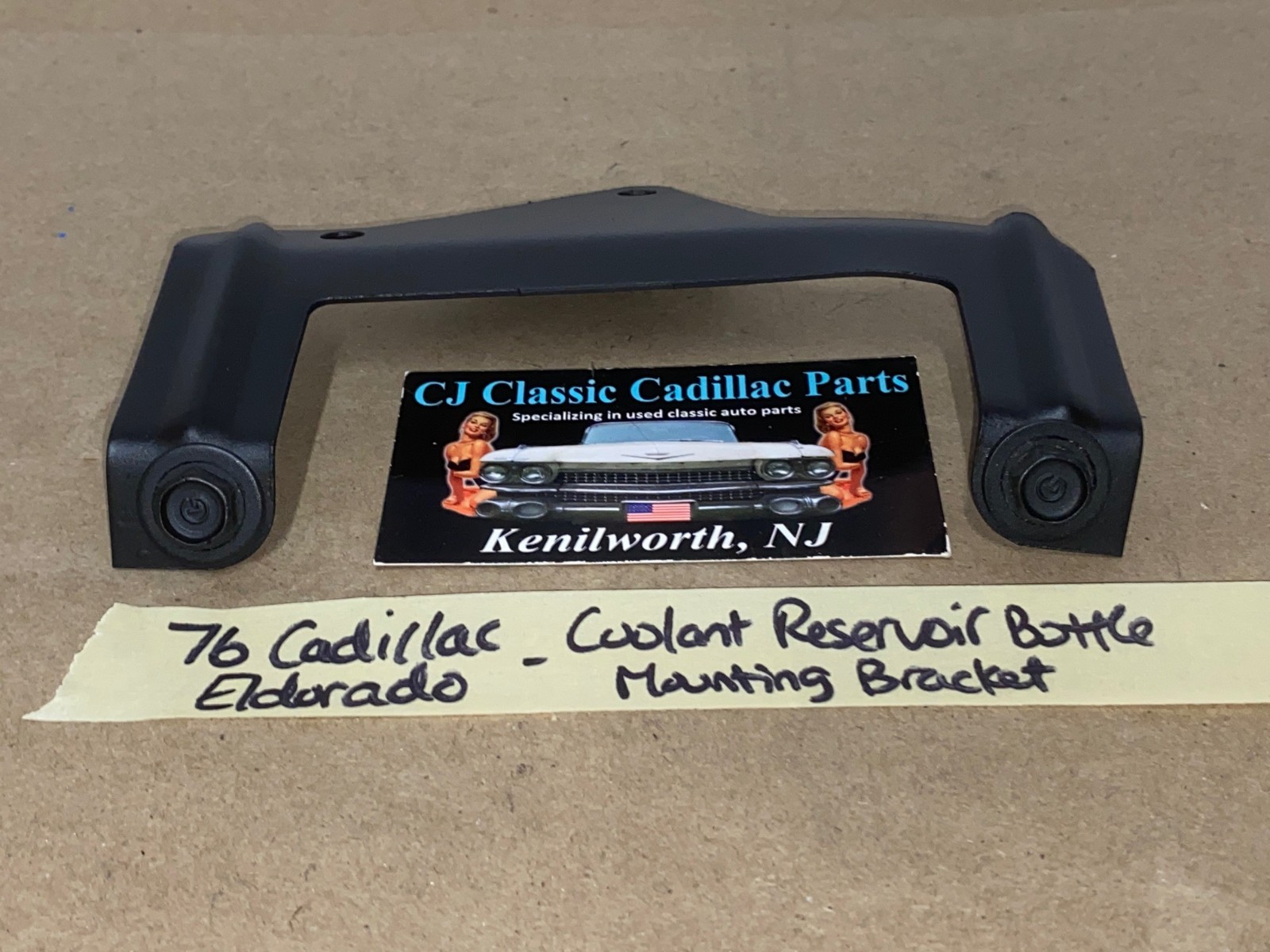 RESTORED 1974 1975 1976 Cadillac Deville Fleetwood Calais Commercial Chassis 1974 1975 1976 1977 Eldorado RADIATOR COOLANT OVERFLOW RESERVOIR BOTTLE MOUNTING BRACKET #1603756 - Image 10