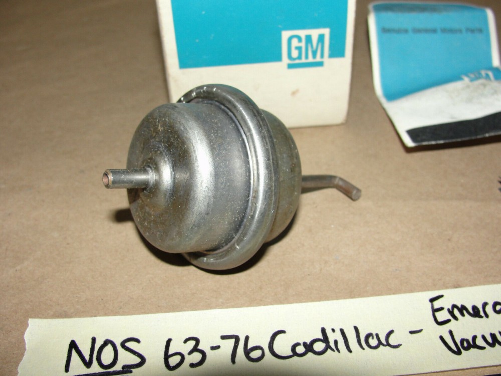 NOS GM 1963 1964 1965 1966 1967 1968 1969 1970 1971 1972 1973 1974 1975 1976 CADILLAC DEVILLE FLEETWOOD ELDORADO CALAIS EMERGENCY PARKING BRAKE VACUUM RELEASE DIAPHRAGM - Image 2