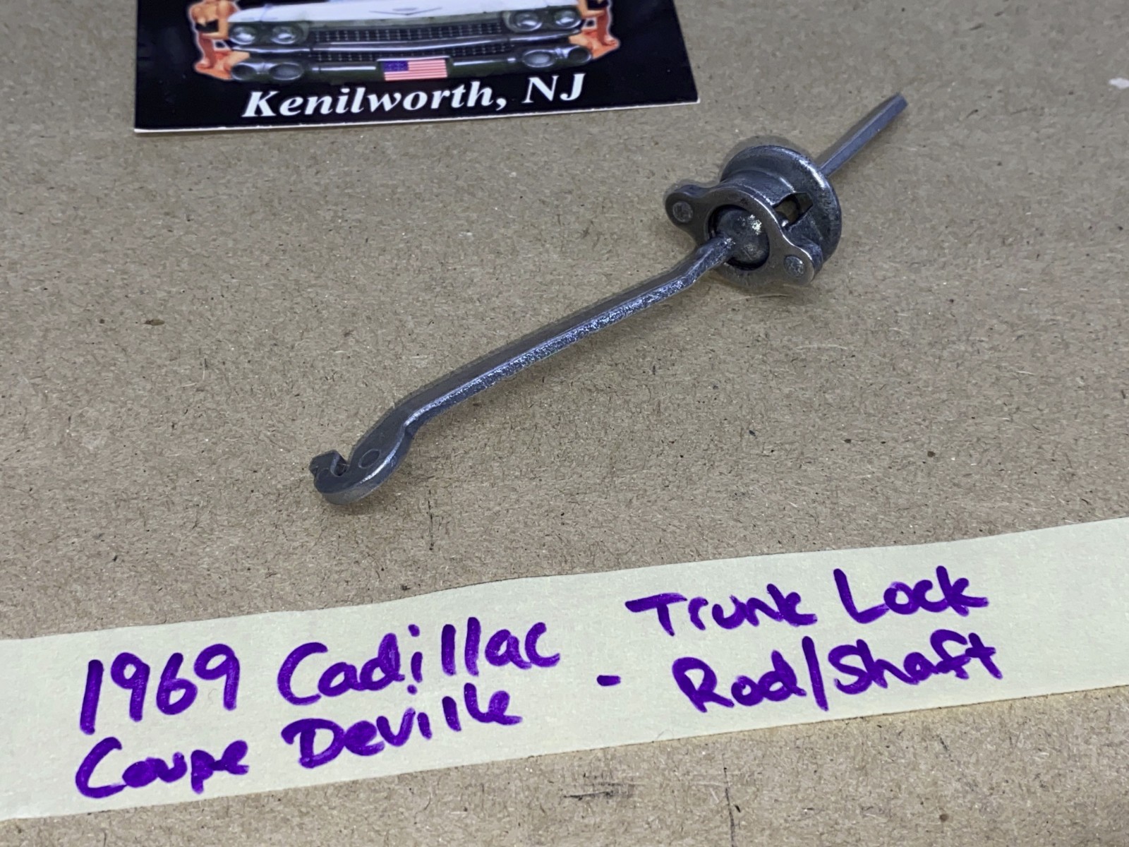 OEM 1969 1970 Cadillac Deville Calais Fleetwood TRUNK LOCK ROD SHAFT WITH COUPLING #9808423 - Image 11