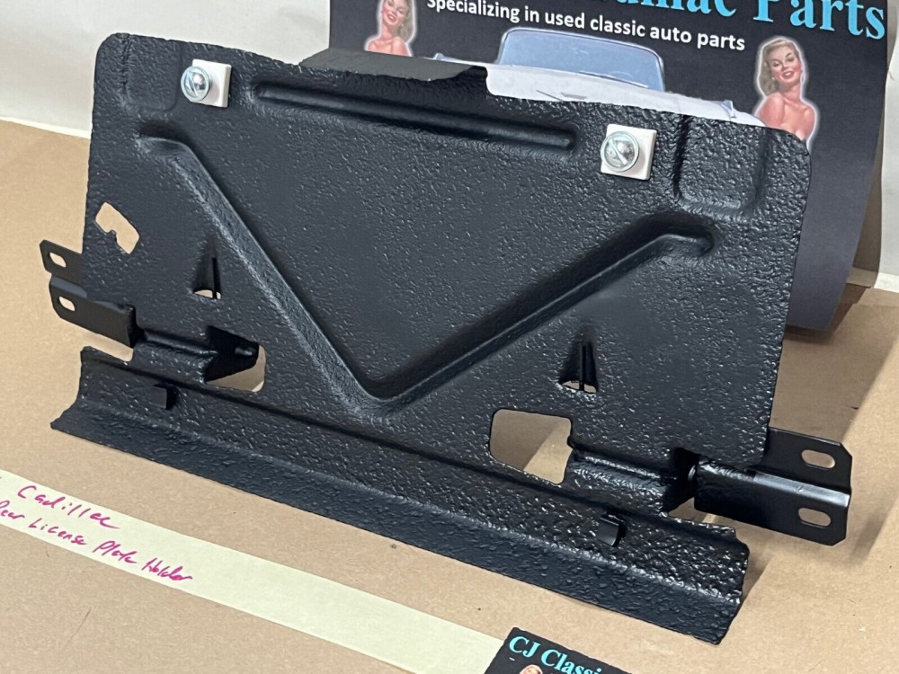 OEM 1963 1964 Cadillac Deville Eldorado Fleetwood REAR BUMPER LICENSE PLATE HOLDER FUEL FILLER DOOR #1480045 - Image 2