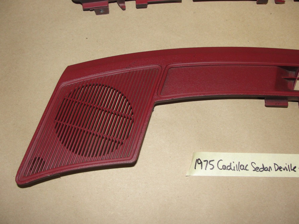 OEM 1974 1975 1976 Cadillac Deville Calais Fleetwood 1974 1975 1976 1977 1978 Eldorado DASH DEFROSTER SPEAKER GRILL VENT TRIM *DARK RED* #1602401/1602402 - Image 2