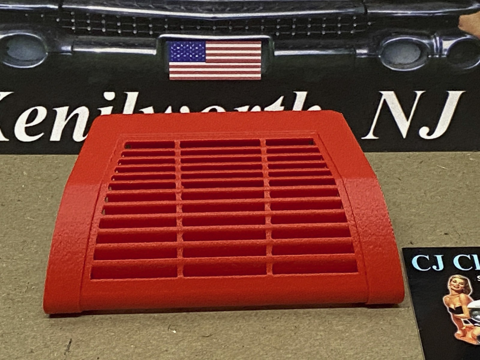 NEW 1965 1966 CADILLAC DEVILLE ELDORADO FLEETWOOD CALAIS DASH IN-CAR TEMP SENSOR GRILL COVER TRIM - RED - Image 2