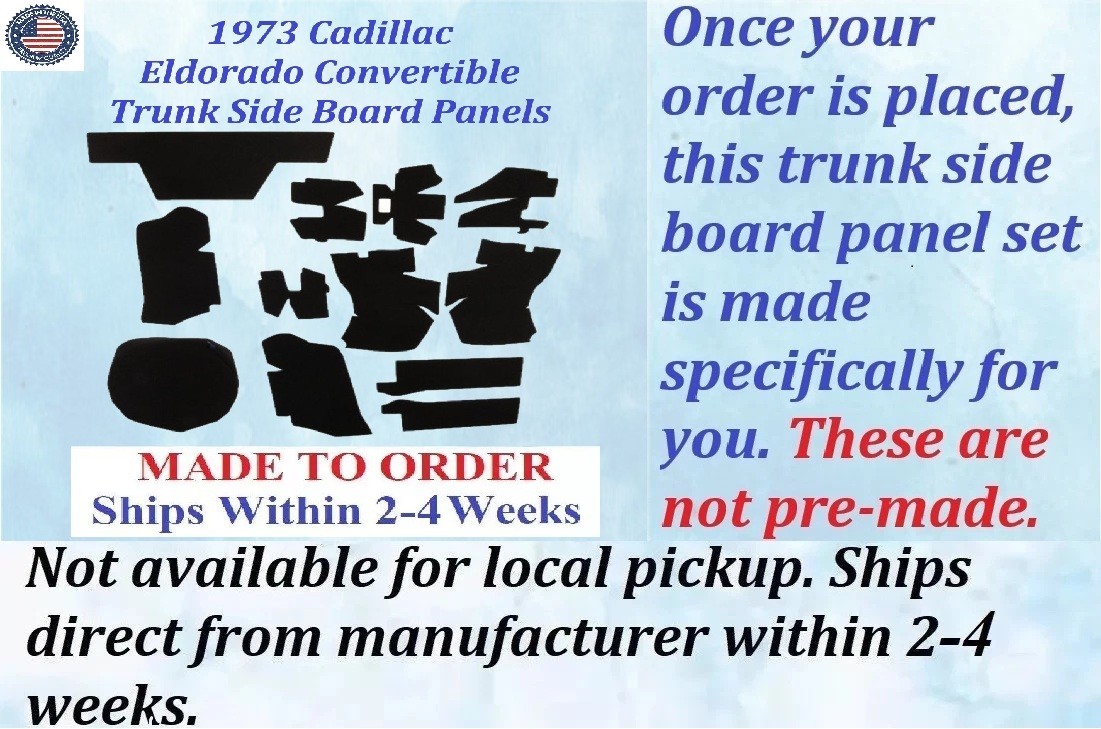 1973 Cadillac Eldorado Convertible TRUNK SIDE BOARD PANELS #CAD-SDP-360 - Image 2