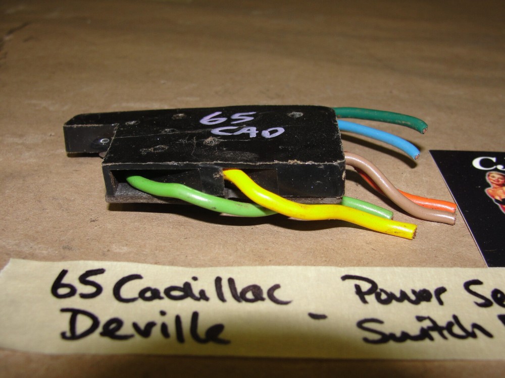 OEM 1965 Cadillac Deville Eldorado Calais Fleetwood 4 WAY POWER SEAT SWITCH WIRE HARNESS PIGTAIL CONNECTOR - Image 2