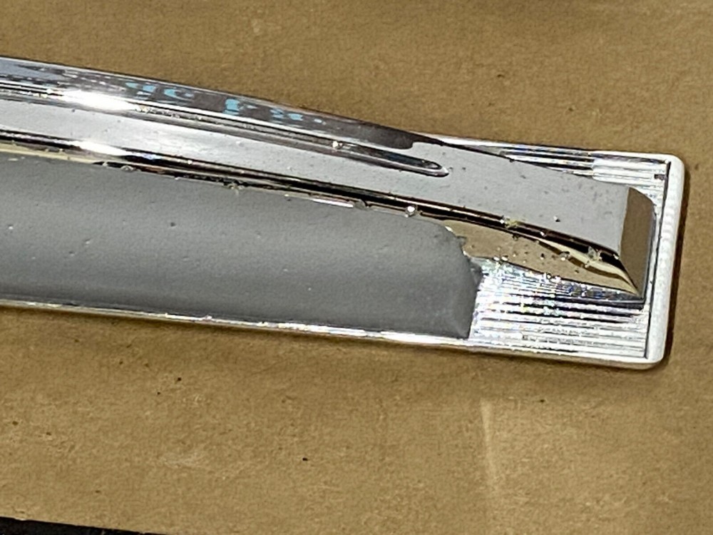 OEM 1960 Cadillac Deville INTERIOR DOOR PULL HANDLE WITH BACK PLATE ESCUTCHEON TRIM #4780949/#4780948 - Image 2