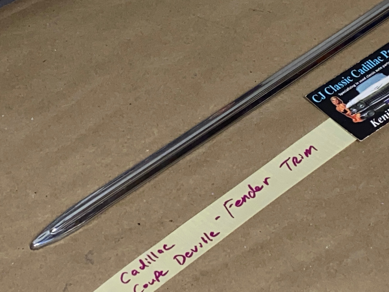OEM 1971 1972 1973 1974 1975 1976 Cadillac Coupe Deville Calais 2 Door FRONT FENDER BODY SIDE MOLDING TRIM - Image 2