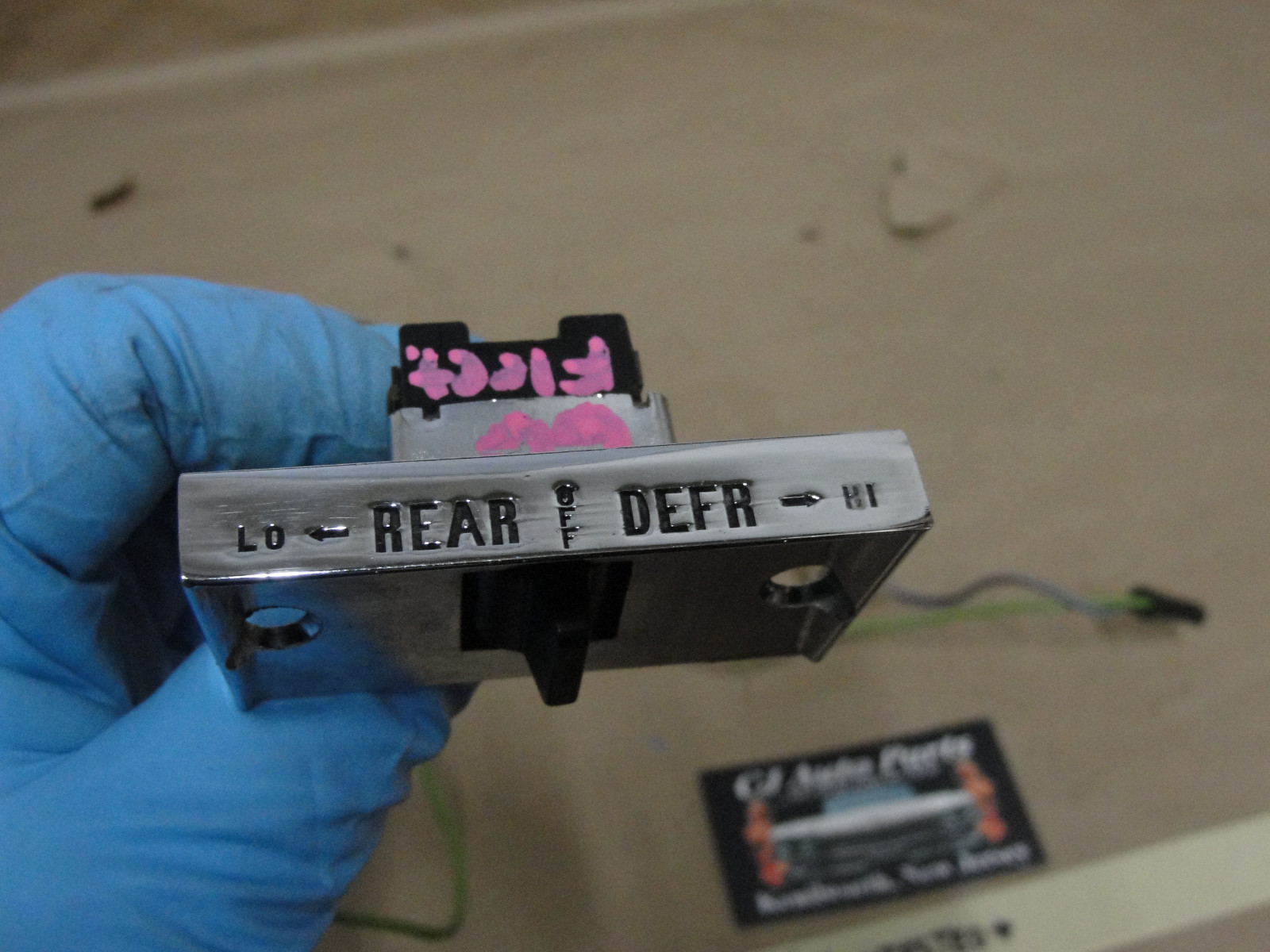OEM 1960 1961 1962 1963 1964 1965 1966 1967 1968 Cadillac Fleetwood Eldorado Deville REAR DEFOGGER DEFROSTER SWITCH DEFOG DEFROST **TESTED** #1487732 - Image 2
