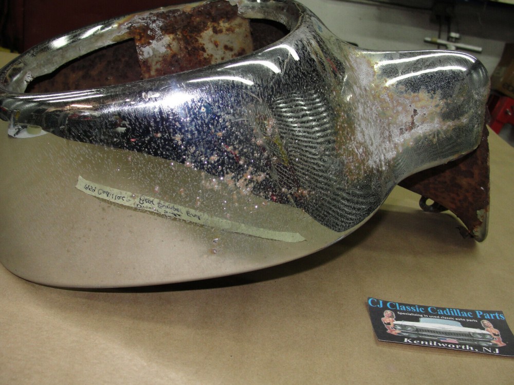 OEM 1959 Cadillac Deville Fleetwood Eldorado LEFT DRIVER SIDE CHROME BACK REAR BUMPER END #3511548 - Image 3