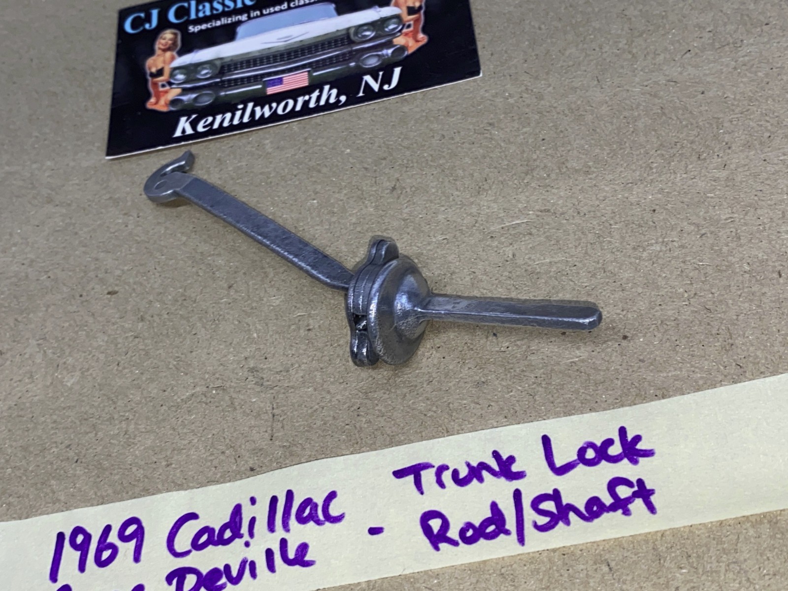 OEM 1969 1970 Cadillac Deville Calais Fleetwood TRUNK LOCK ROD SHAFT WITH COUPLING #9808423 - Image 10
