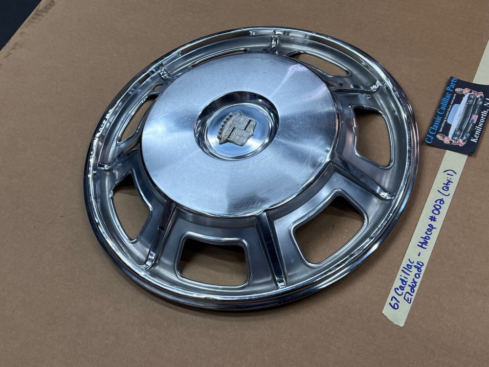 OEM 1967 1968 Cadillac Eldorado HUBCAP HUB CAP WHEEL COVER #002 - Image 3