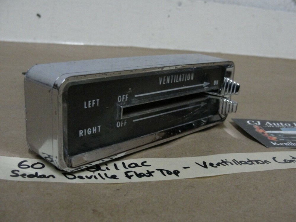 OEM 1959 1960 Cadillac Deville Eldorado Series 60 Fleetwood Series 62 1959 1960 1961 1961 1962 Commercial Chassis Series 75 Fleetwood DASH VENTILATION CONTROL LEVERS UNIT - Image 3