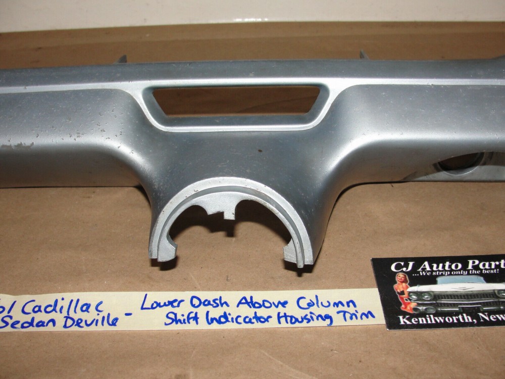 OEM 1961 Cadillac Deville Eldorado Fleetwood LEFT LOWER DASH ABOVE COLUMN SHIFT INDICATOR HOUSING TRIM #1475193 - Image 3