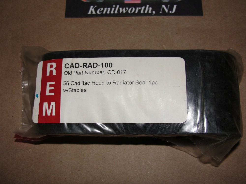 NEW 1956 CADILLAC DEVILLE ELDORADO FLEETWOOD HOOD TO RADIATOR SEAL SPLASH GUARD WITH STAPLES - 1 PIECE - Image 3