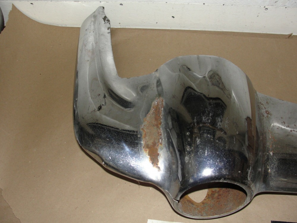 OEM 1958 Cadillac Deville Eldorado Fleetwood RIGHT PASSENGER SIDE FRONT BUMPER END UPPER #3511150 - Image 3