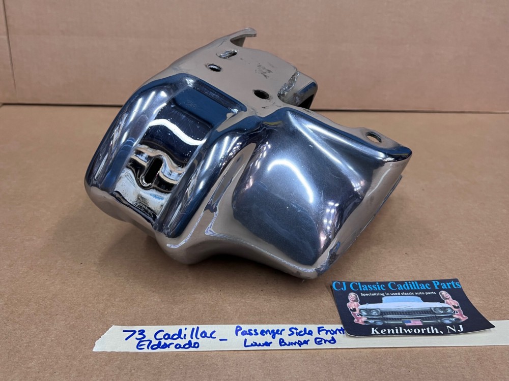 OEM 1973 Cadillac Eldorado RIGHT PASSENGER SIDE FRONT BUMPER END LOWER #3515595 - Image 3