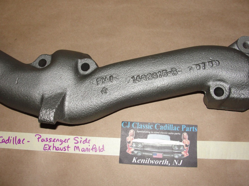 OEM 1964 CADILLAC FLEETWOOD, SERIES 62, DEVILLE, ELDORADO, 75 SERIES 429 ENGINE RIGHT PASSENGER SIDE EXHAUST MANIFOLD #1481668 (also fits 1965 Cadillac 75 Series, Commercial Chassis) - Image 3