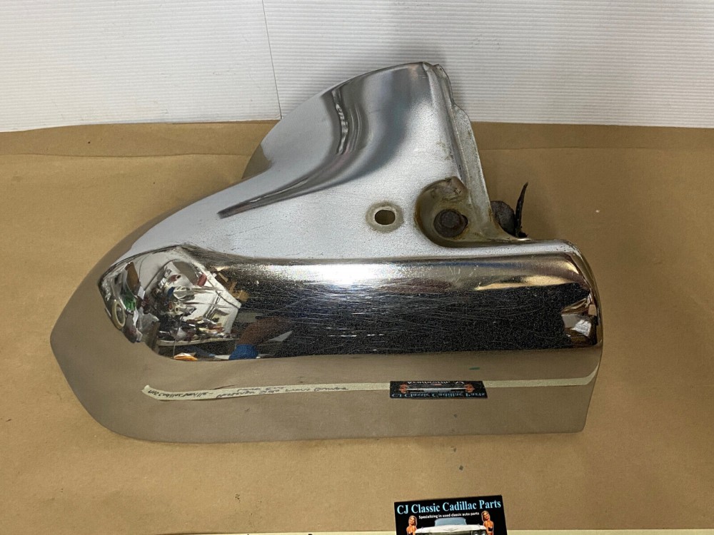 OEM 1965 Cadillac Deville Eldorado Fleetwood Calais RIGHT PASSENGER SIDE LOWER FRONT BUMPER END #1482256 - Image 3