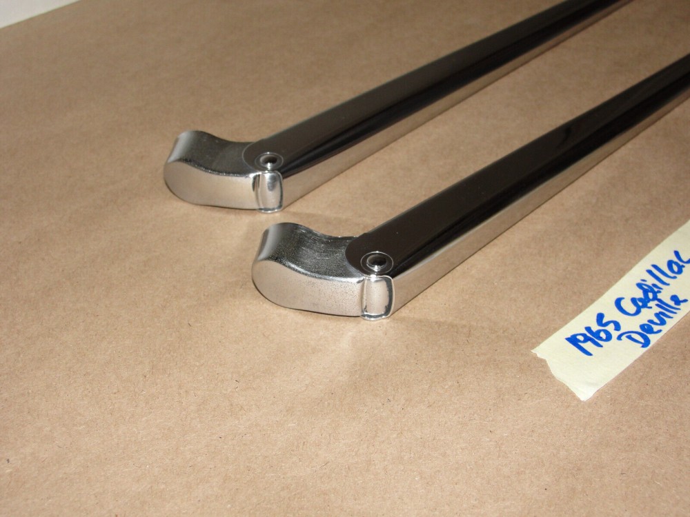 OEM 1965 1966 1967 Cadillac Deville Eldorado Fleetwood Calais TRICO WINDSHIELD WIPER ARMS - LEFT & RIGHT - POLISHED - Image 3
