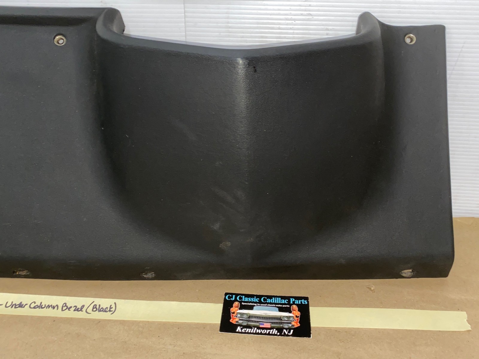 OEM 1974 1975 1976 Cadillac Deville Fleetwood Calais 1974 1975 1976 1977 1978 Eldorado LEFT DASH LOWER UNDER STEERING COLUMN BEZEL TRIM BLACK #3516124 - Image 3