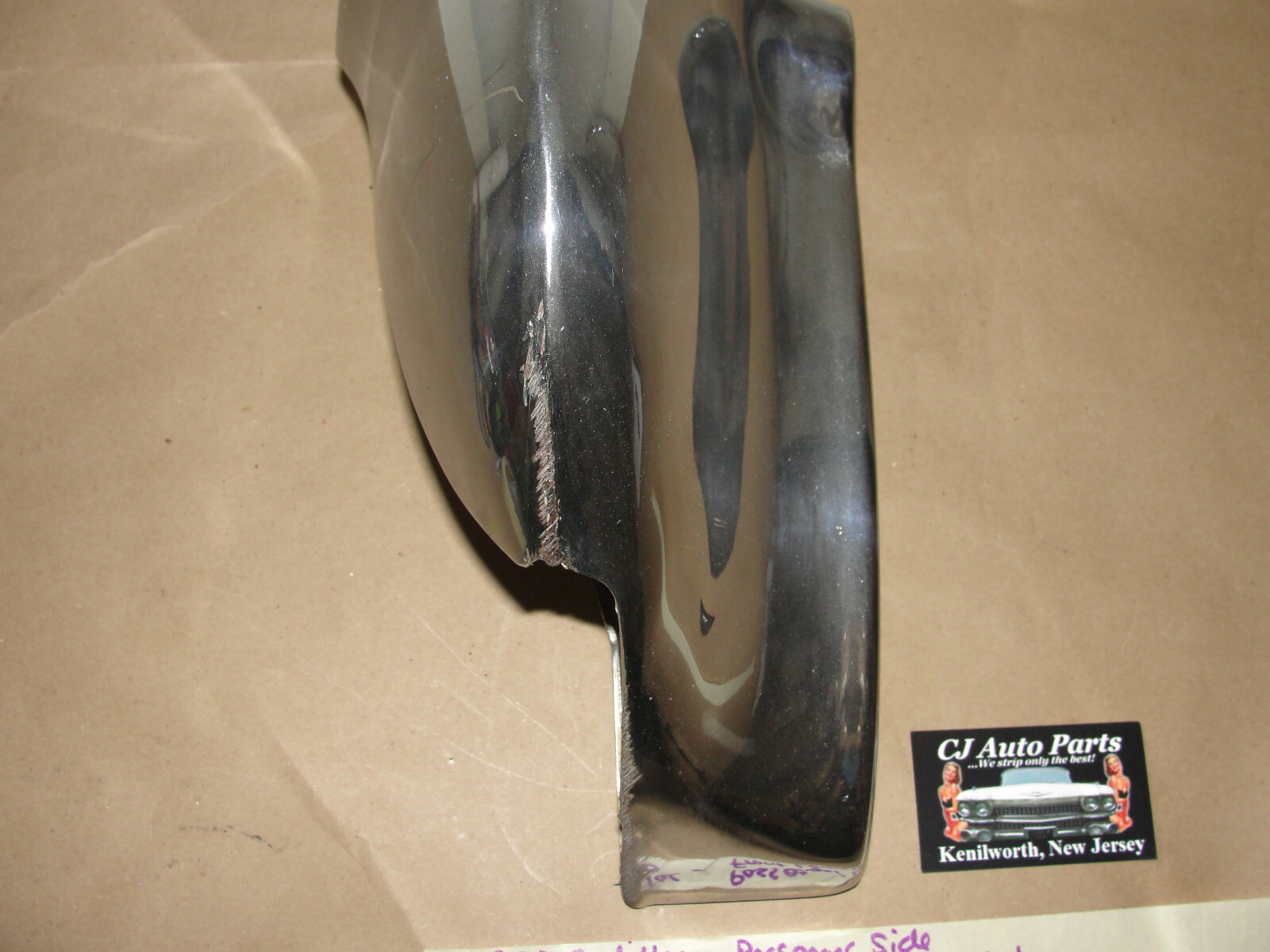 OEM 1967 1968 1969 1970 Cadillac Eldorado RIGHT PASSENGER SIDE LOWER FRONT BUMPER END CORNER #3513942 - Image 3