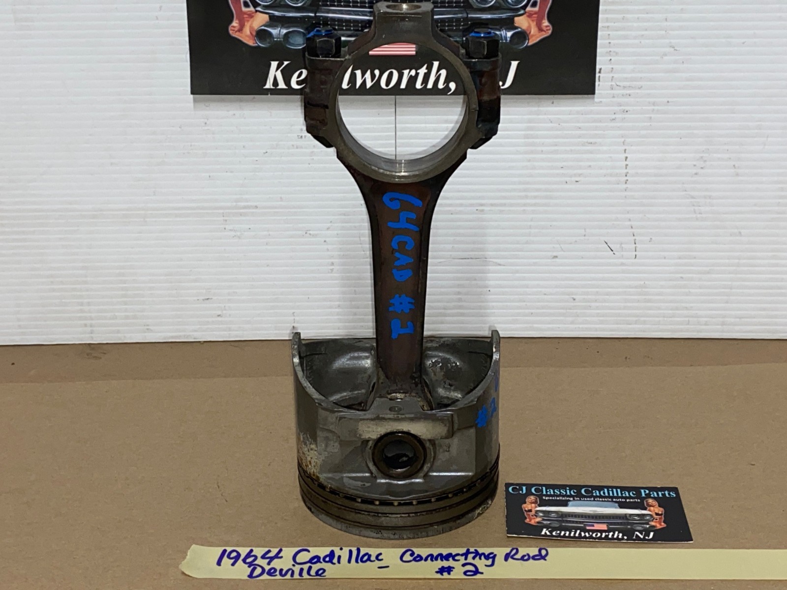 OEM 1964 1965 1966 1967 Cadillac Deville Fleetwood Eldorado Calais 429 ENGINE CONNECTING ROD & PISTON #2 - Image 3