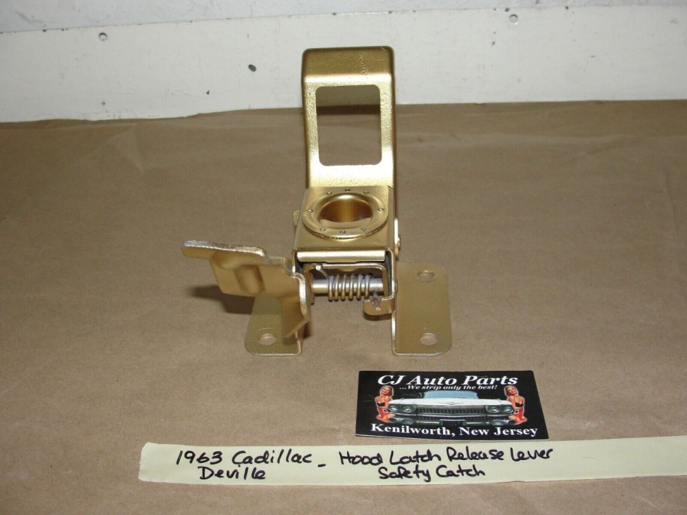 OEM 1963 1964 Cadillac Deville Fleetwood Upper Hood Latch Safety Catch Release Lever - Image 3