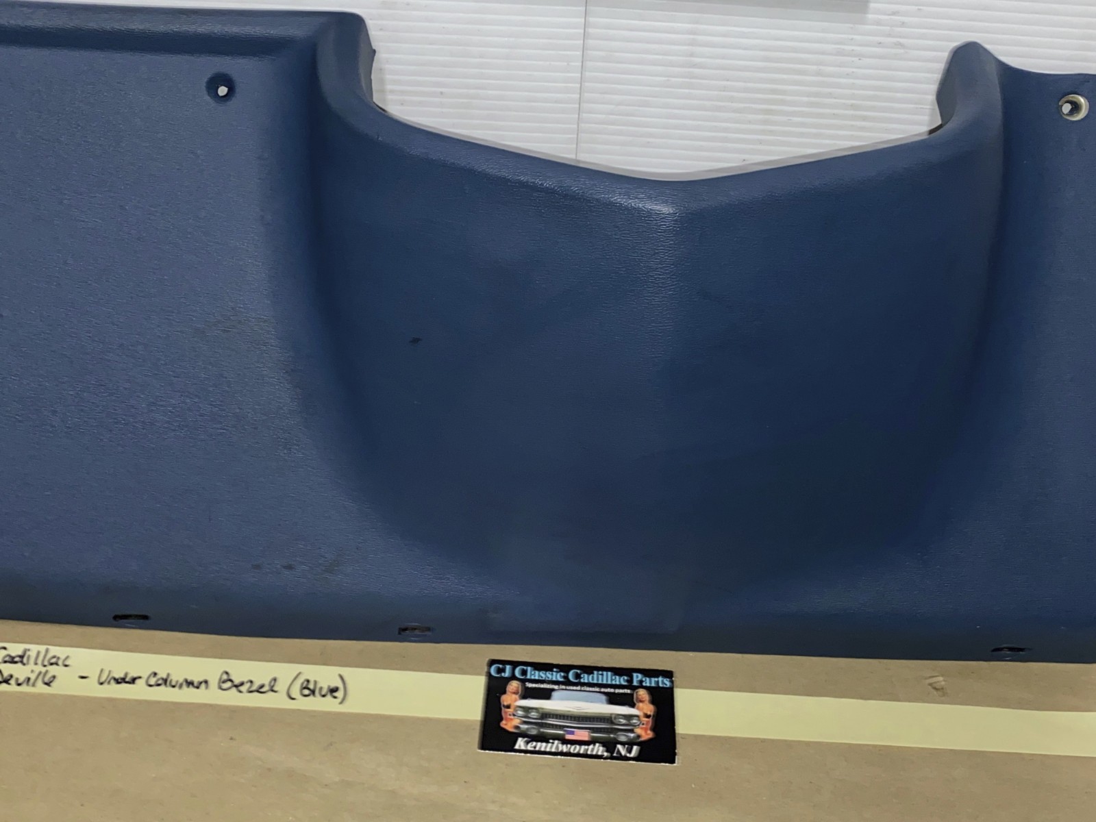 OEM 1974 1975 1976 Cadillac Deville Fleetwood Calais 1974 1975 1976 1977 1978 Eldorado LEFT DASH LOWER UNDER STEERING COLUMN BEZEL TRIM BLUE #3516124 - Image 13