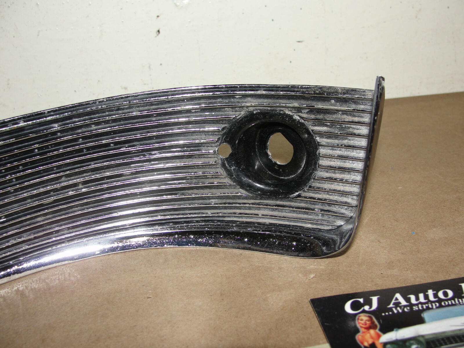 OEM 1955 Cadillac Deville Eldorado Fleetwood LEFT DRIVER SIDE DASH HEADLIGHT SWITCH BEZEL TRIM - Image 3