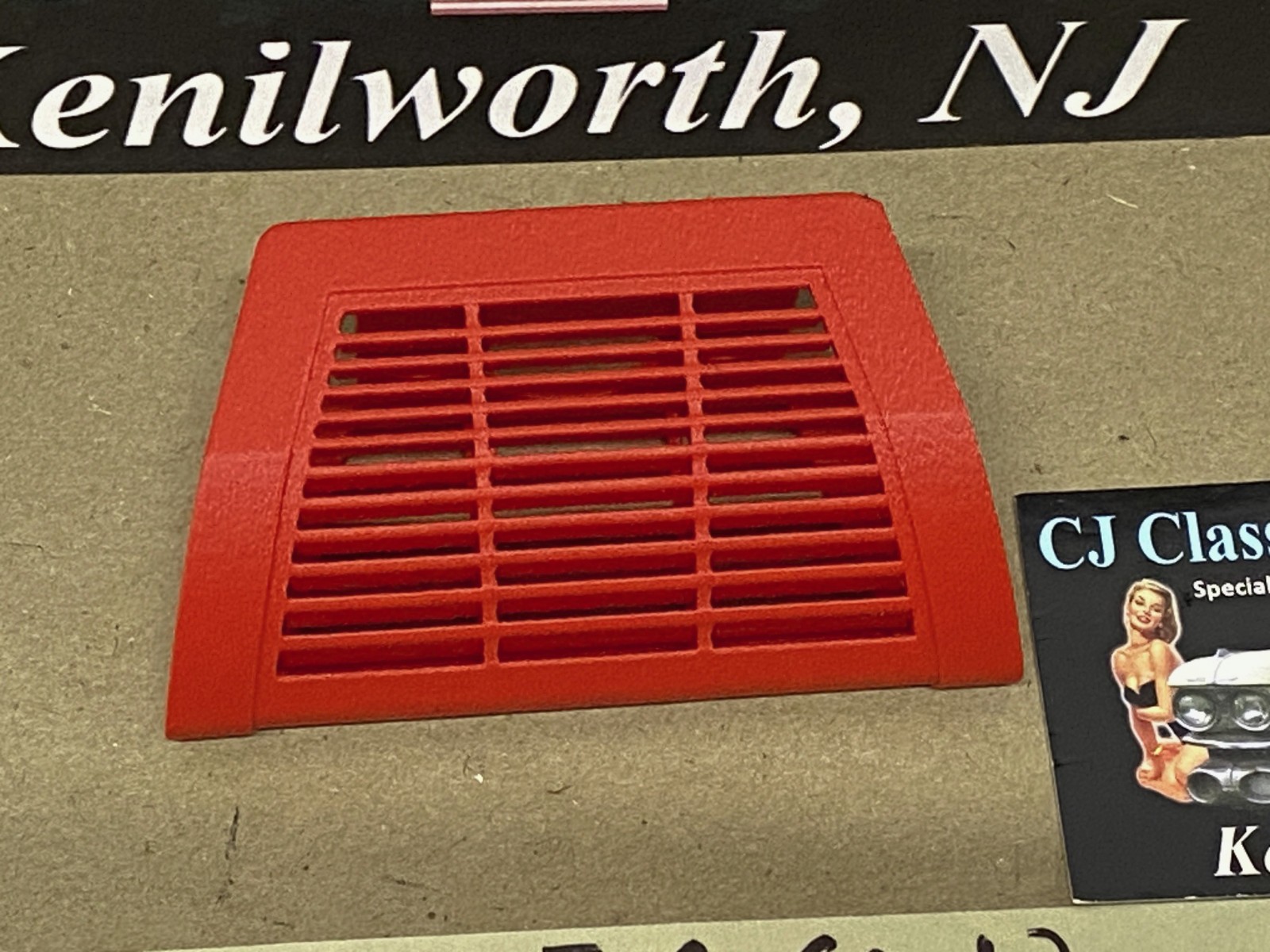 NEW 1965 1966 CADILLAC DEVILLE ELDORADO FLEETWOOD CALAIS DASH IN-CAR TEMP SENSOR GRILL COVER TRIM - RED - Image 7