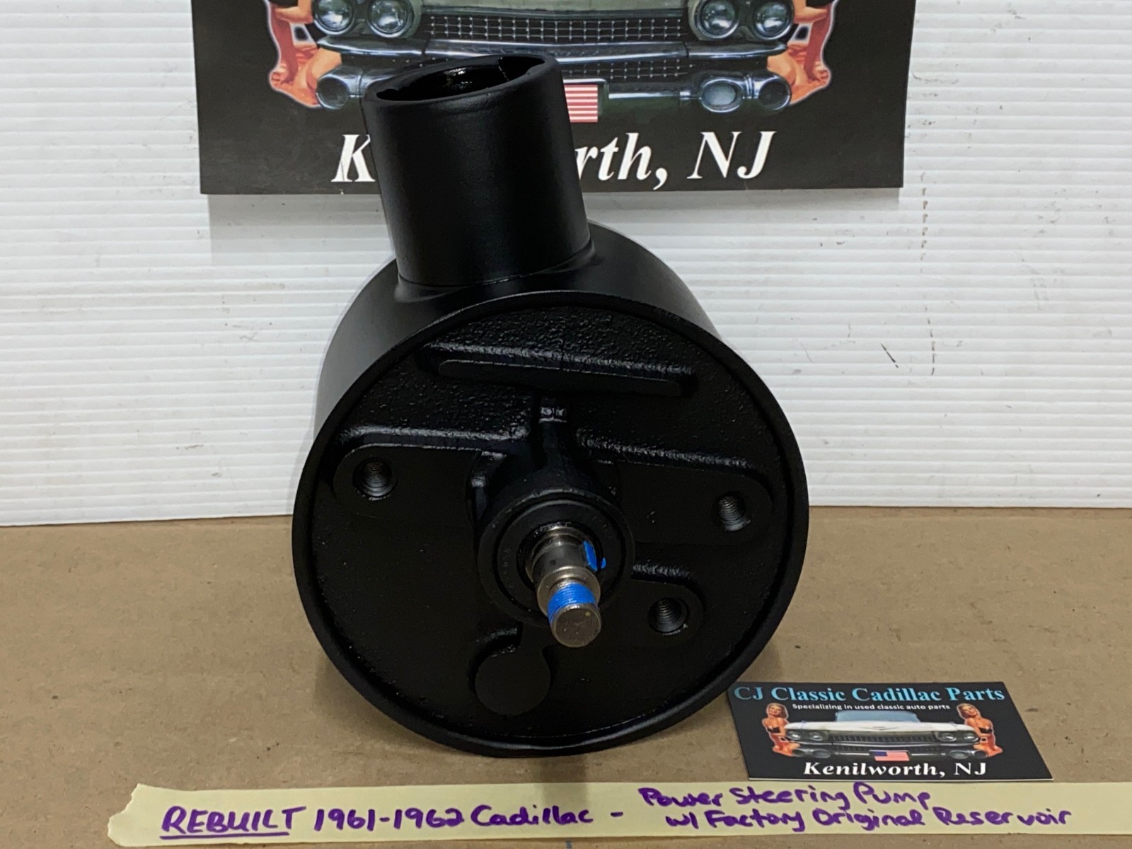 REBUILT 1961-1962 CADILLAC DEVILLE ELDORADO FLEETWOOD POWER STEERING PUMP WITH FACTORY ORIGINAL RESERVOIR - Image 3