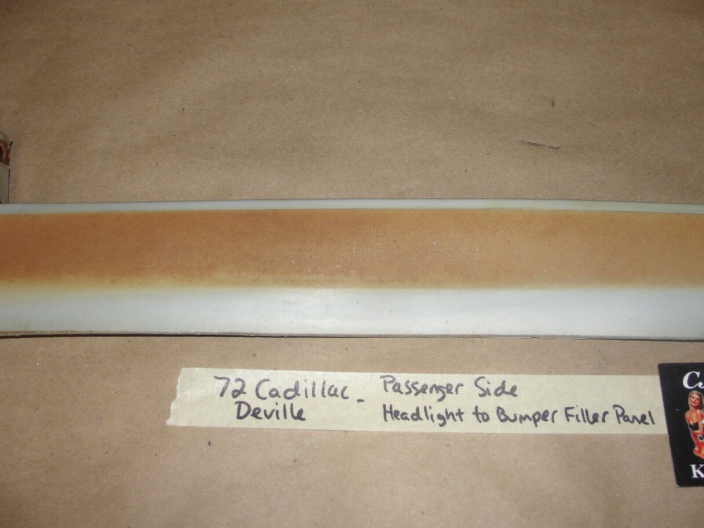 OEM 1972 Cadillac Deville Fleetwood Calais RIGHT PASSENGER SIDE HEADLIGHT TO BUMPER FILLERS PANEL & BRACKET #1498825 - Image 3