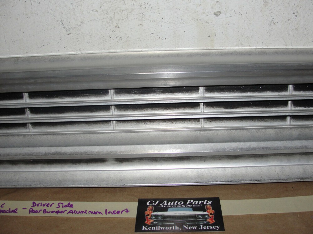 OEM 1964 Cadillac Fleetwood Eldorado LEFT SIDE REAR BUMPER BAR ALUMINUM INSERT TRIM #1481643 - Image 3