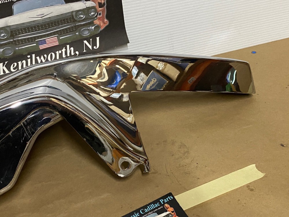 OEM 1973 Cadillac Deville Calais Fleetwood DRIVER SIDE LEFT BACK REAR BUMPER END #3515580 - Image 3