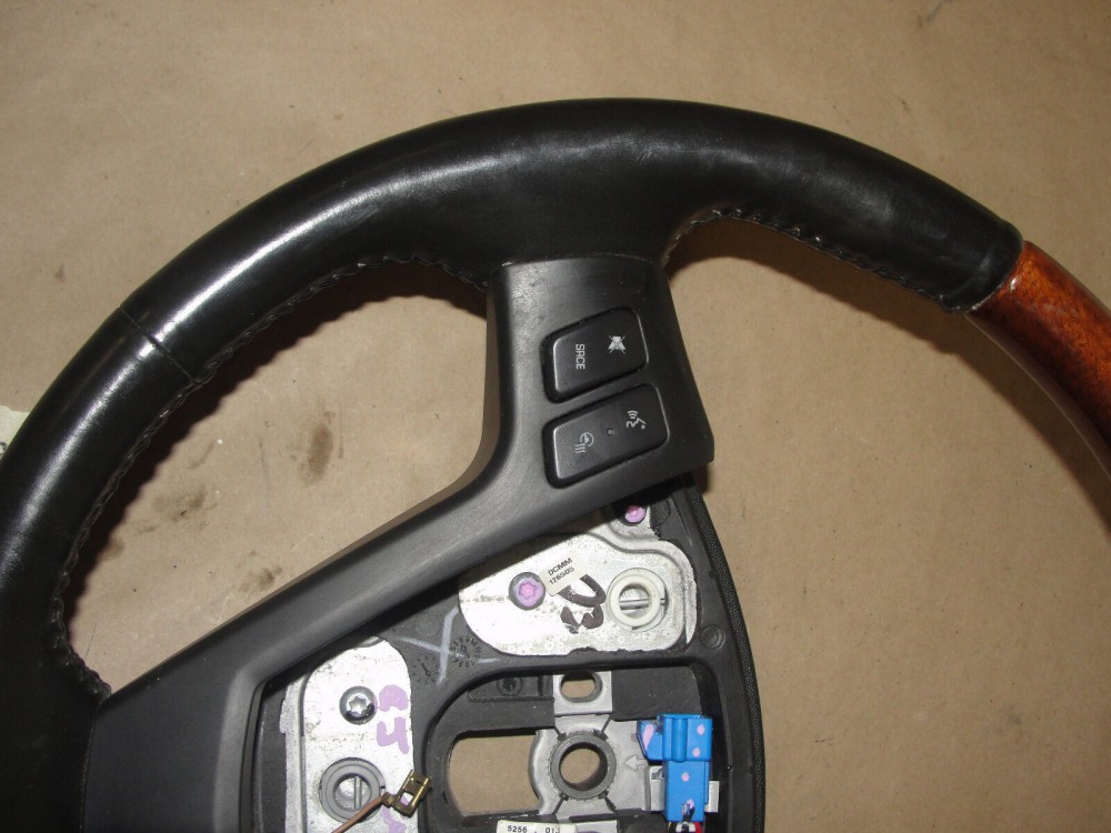OEM 2006 2007 Cadillac CTS EBONY CASHMERE HEATED LEATHER & WOODGRAIN STEERING WHEEL #16866471/#16826130 - Image 4