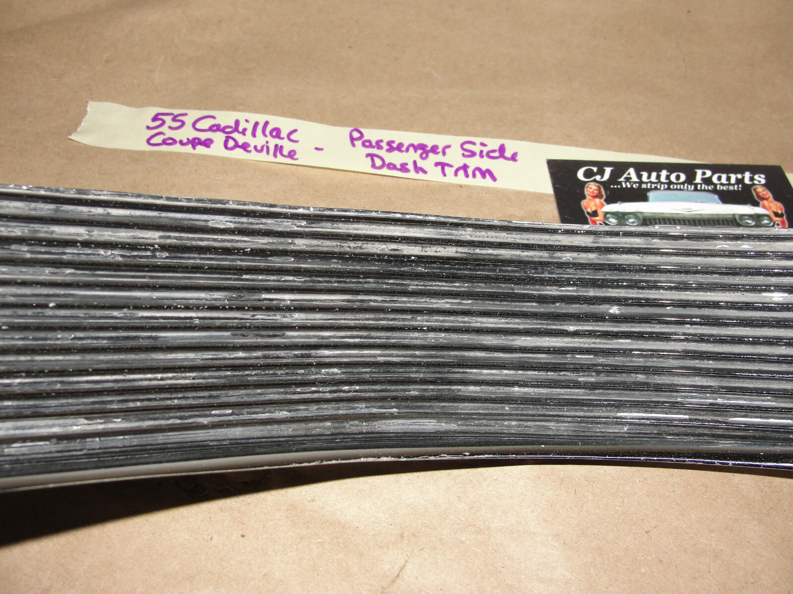 OEM 1955 Cadillac Deville Eldorado Fleetwood RIGHT PASSENGER SIDE CENTER DASH TRIM - Image 3