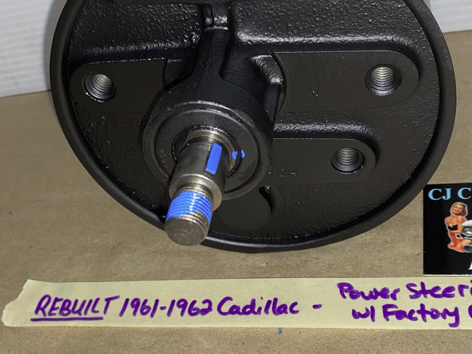 REBUILT 1961-1962 CADILLAC DEVILLE ELDORADO FLEETWOOD POWER STEERING PUMP WITH FACTORY ORIGINAL RESERVOIR - Image 4