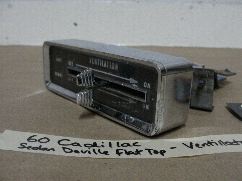 OEM 1959 1960 Cadillac Deville Eldorado Series 60 Fleetwood Series 62 1959 1960 1961 1961 1962 Commercial Chassis Series 75 Fleetwood DASH VENTILATION CONTROL LEVERS UNIT - Image 4