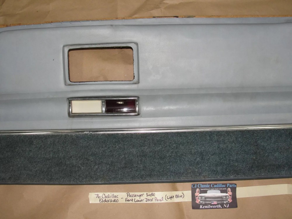 OEM 1971 1972 1973 1974 1975 1976 1977 1978 Cadillac Eldorado RIGHT PASSENGER SIDE FRONT LOWER DOOR PANEL LIGHT BLUE - Image 4